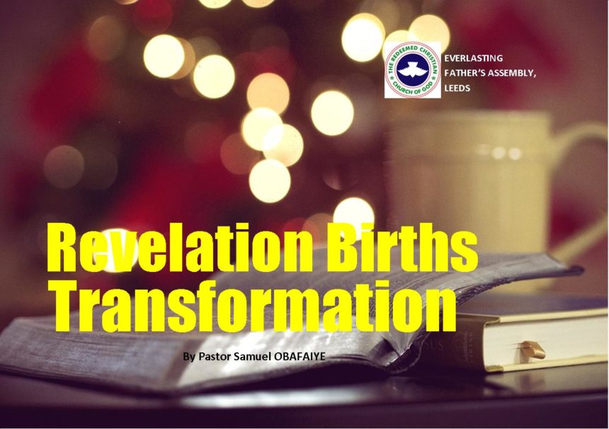 Revelation Births Transformation, by Pastor Samuel Obafaiye
